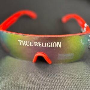 True Religion Red Sunglasses with Multicolor Lens